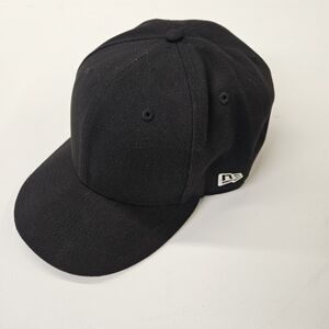 NEW ERA 506 MLB UMPIRE Cap Plain Black Baseball Fitted Hat Unisex 59fifty Size 8